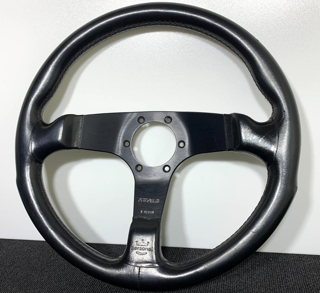 パーソナル フィッティパルディ モデル 本革ステアリング 35パイ 当時物 希少