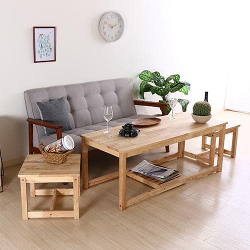 天然木製ネストテーブル ナチュラル シンプル