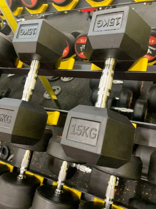 ラバーヘックス  ダンベル　52.5kg 2個