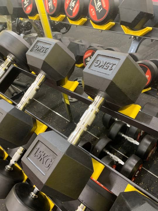 ラバーヘックス  ダンベル　52.5kg 2個