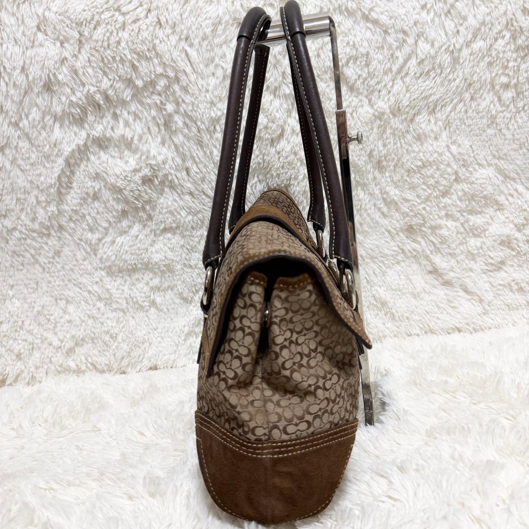 coach ソーホー　スエード　ハンドバッグ　ミング　シグネチャー