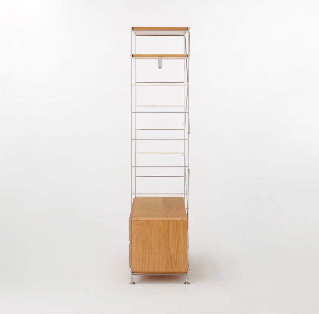 【無印良品】ステンレスユニットシェルフ・オーク材・ワードローブセット