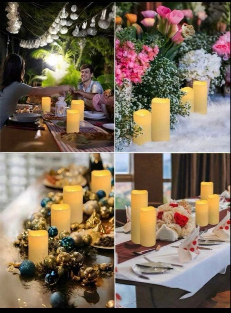 LEDキャンドル143個（電池入り）リモコン付き