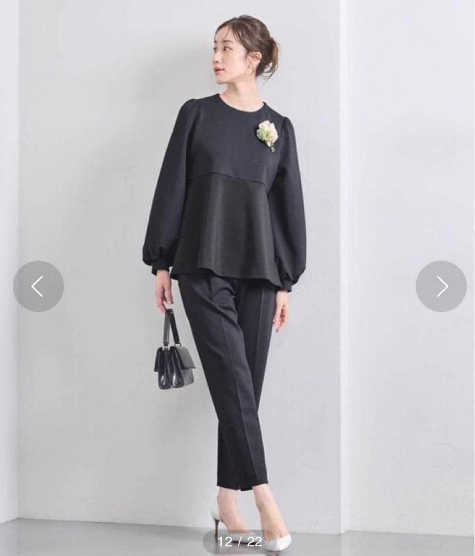 UNITED ARROWS SPONGY ペプラム ブラウス 36