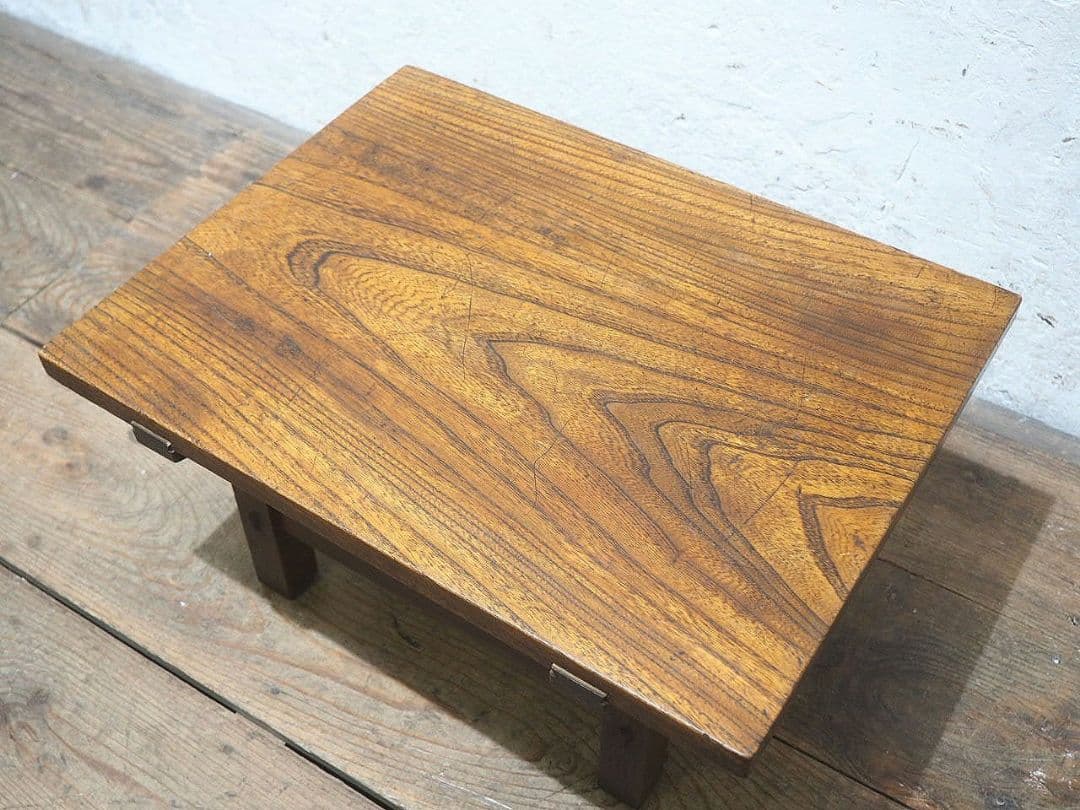 1363 アンティーク 欅のローテーブル　文机　ちゃぶ台　座卓　レトロ　古家具