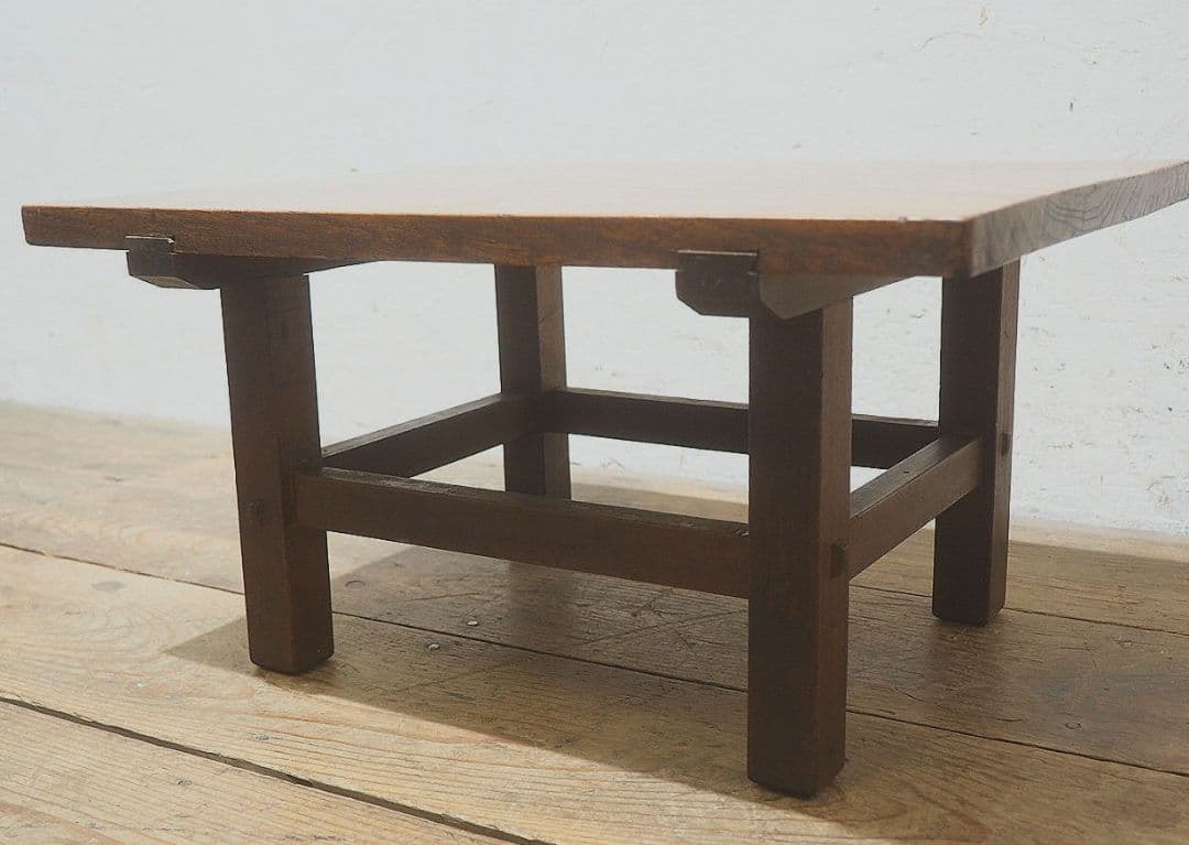 1363 アンティーク 欅のローテーブル　文机　ちゃぶ台　座卓　レトロ　古家具