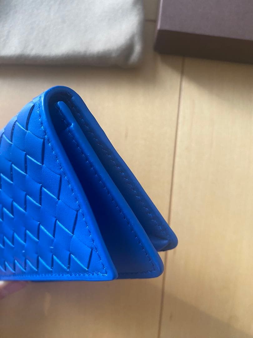 【新品/未使用】Bottega Veneta 名刺入れ ブルー※箱、保存袋付き