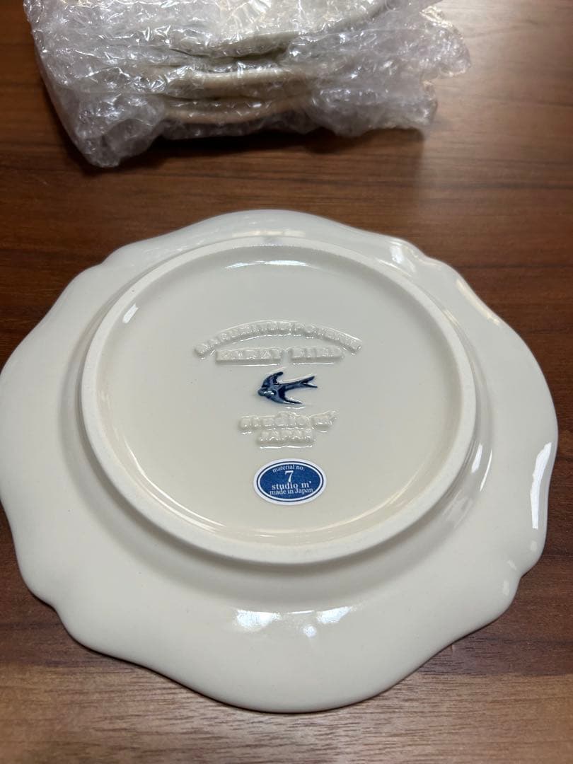 新品studio m'アーリーバード ラウンドプレートL 食器 4枚セット