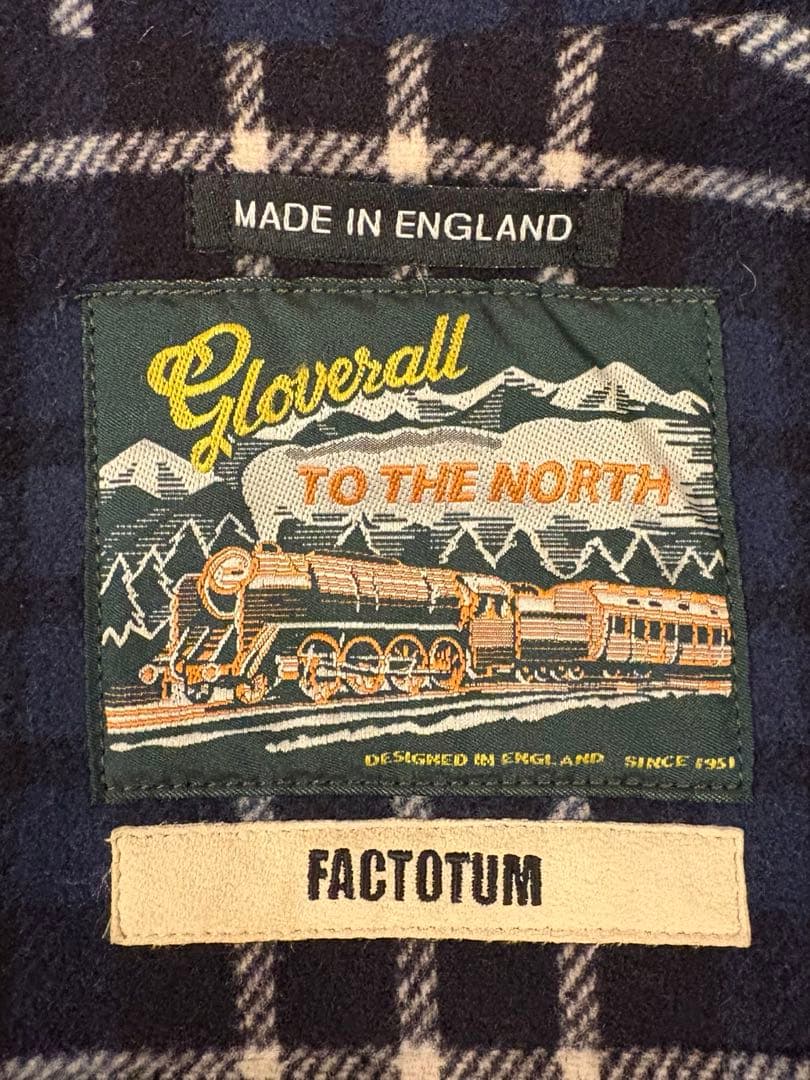 ファクトタム別注　グローバーオール ダッフルコート ネイビー イングランド製