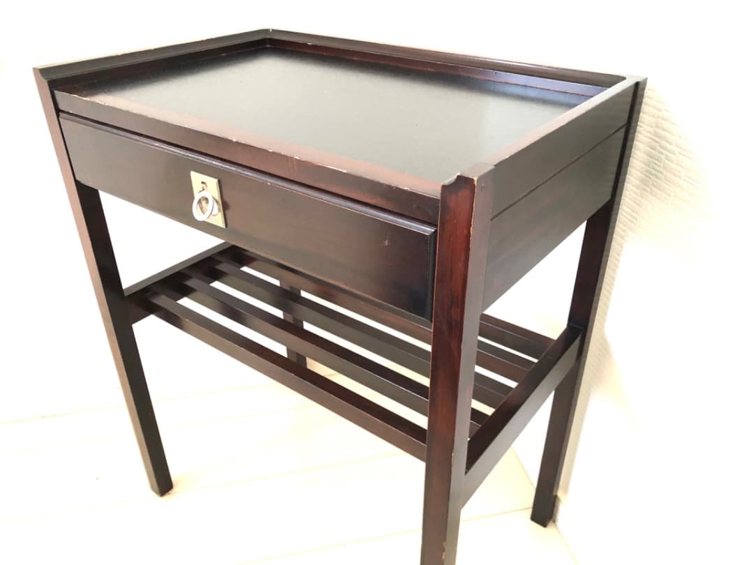 【ヴィンテージ カリモク】引出し付き サイドテーブル コンソール 花台