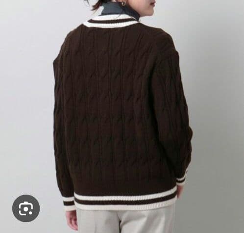 美品 トラディショナルウェザーウェア カーディガン 茶色 ゆったりめ 金ボタン