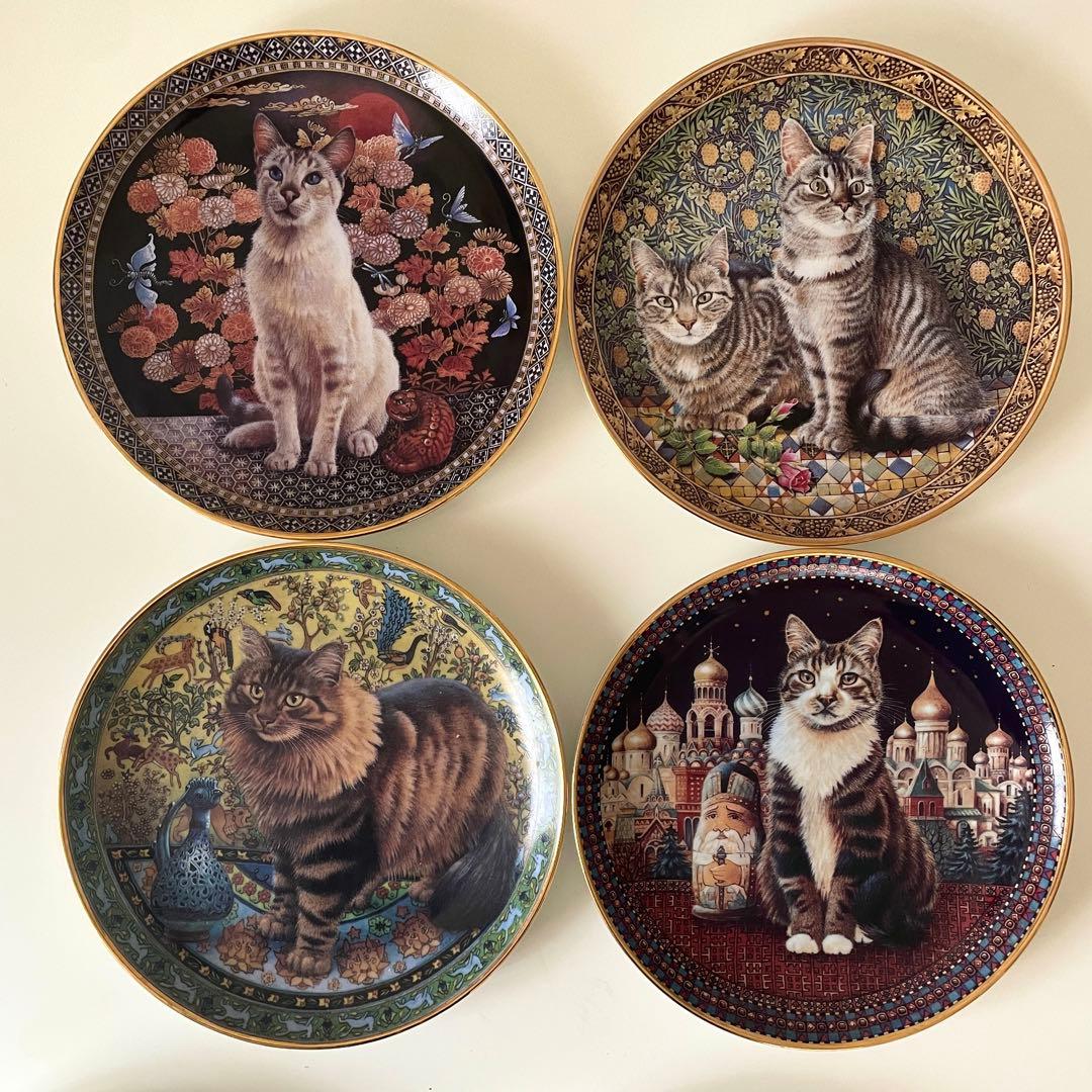 ダンバリーミント レスリーアン アイボリー 猫 プレート 11枚セット ネコ