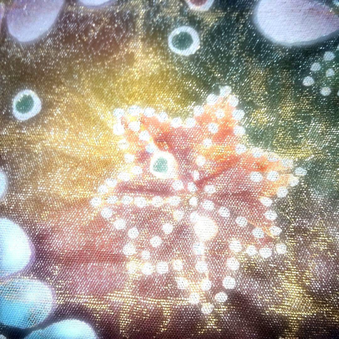 mamiです辻が花袋帯美しい金銀彩入り花柄刺繍黒と金銀地柄未使用品