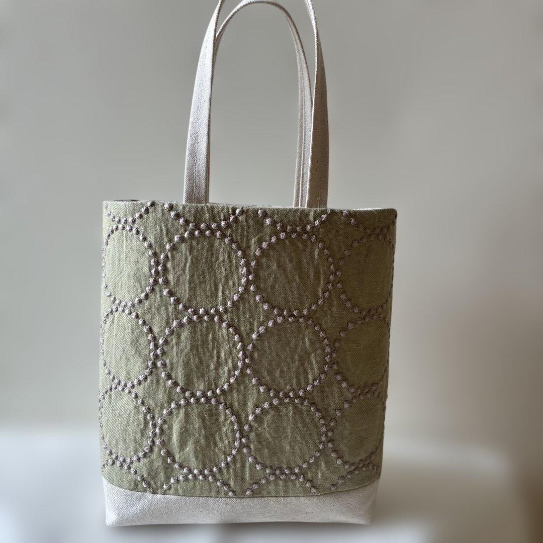 ミナペルホネン 生地使用　hana kaze/タンバリン　お散歩トートバッグ