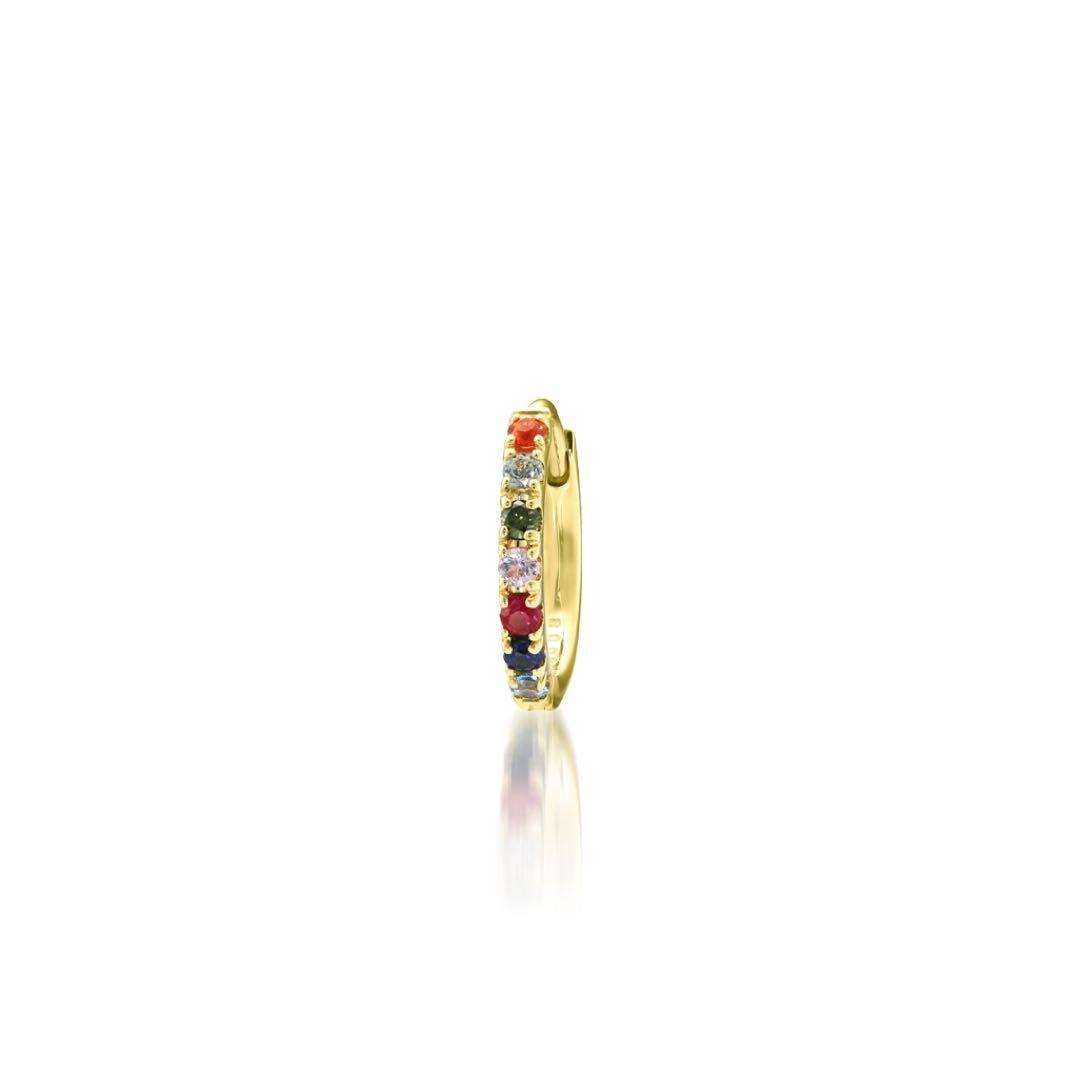 STAR JEWELRY K18 マルチカラーサファイアピアス（片耳用）を2個