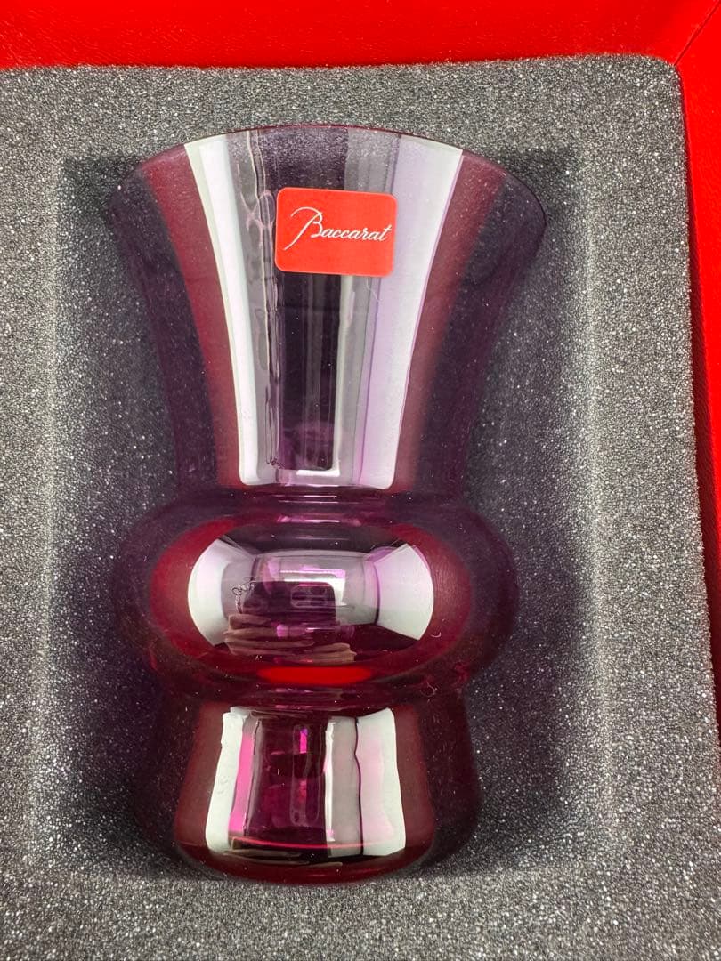 【新品】Bacarrat シャルダンピオニー レッド フラワーベース