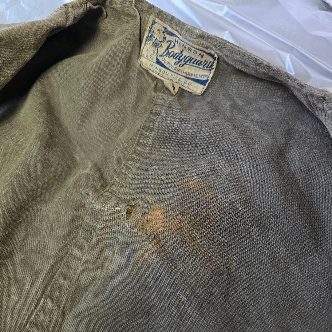 HINSON/ベスト/42/コットン/KHK/無地/40s/ムーンポケット