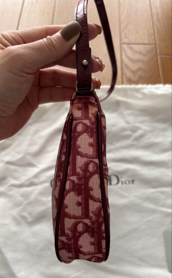 ビンテージ　ディオール　トロッター赤ショルダーバッグ