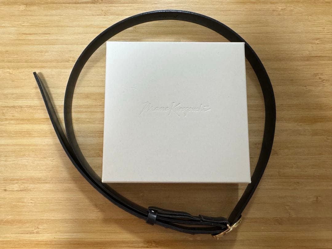 小物 Cow Hide Leather Narrow Belt