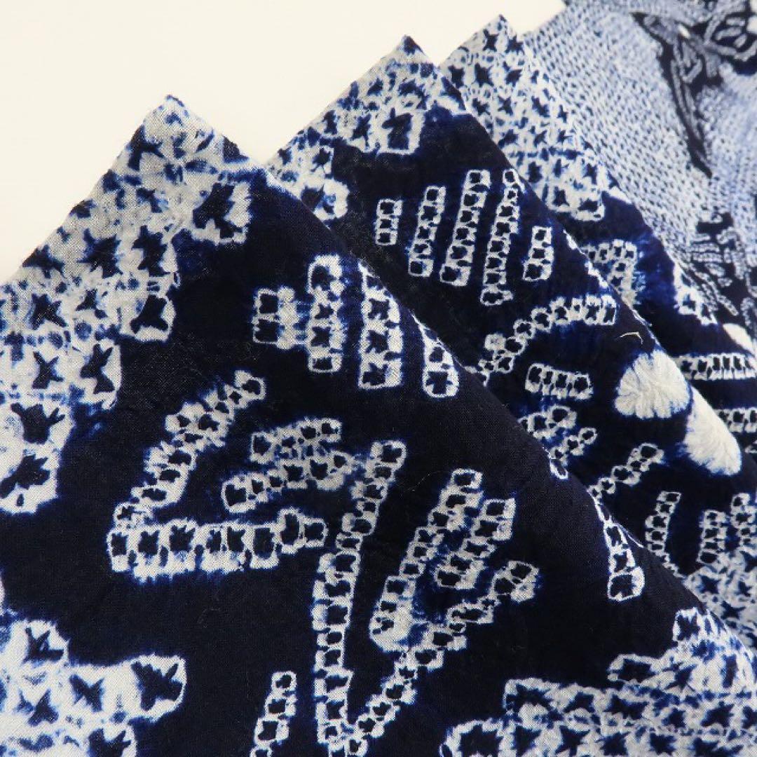 美品 有松鳴海絞り トールサイズ 綿 高級浴衣 着物 A3127