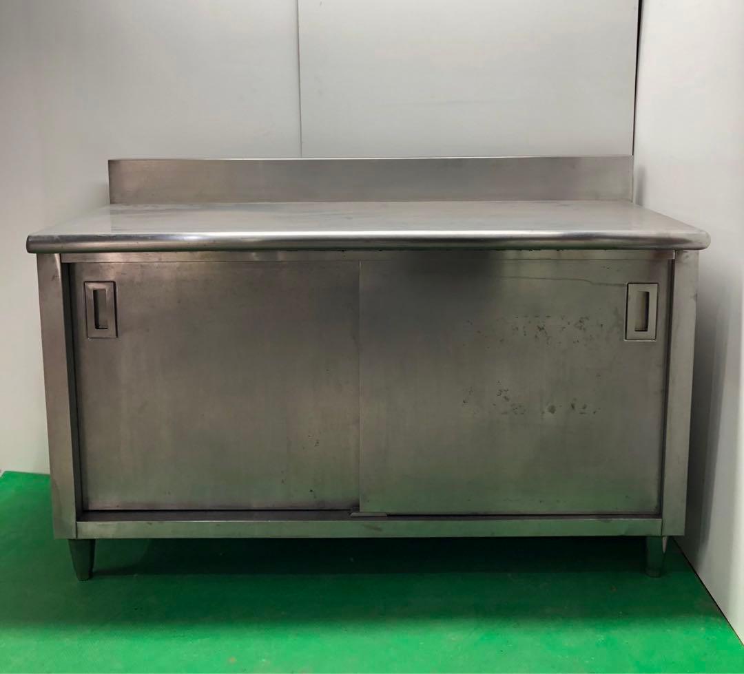 ☆地域限定送料無料☆工場整備品　キャビネットテーブル　幅1400 業務用