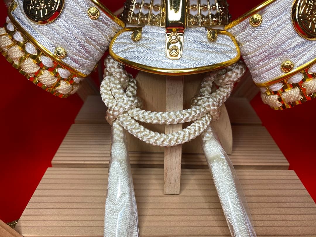 上杉謙信公之兜　東京久月　五月人形　兜飾り　秋田杉　加茂　組子細工