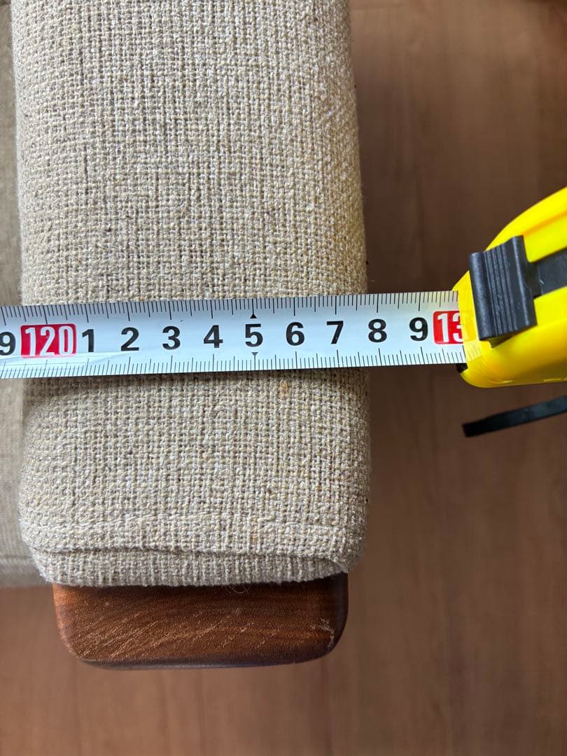 ベージュ ファブリックソファ 2人掛け