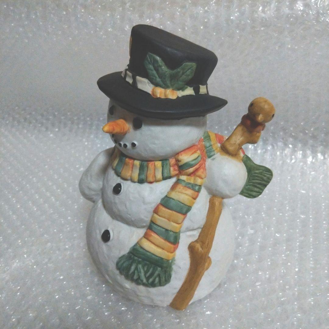 雪だるま　スノーマン　オルゴール　レトロ　ファンシー