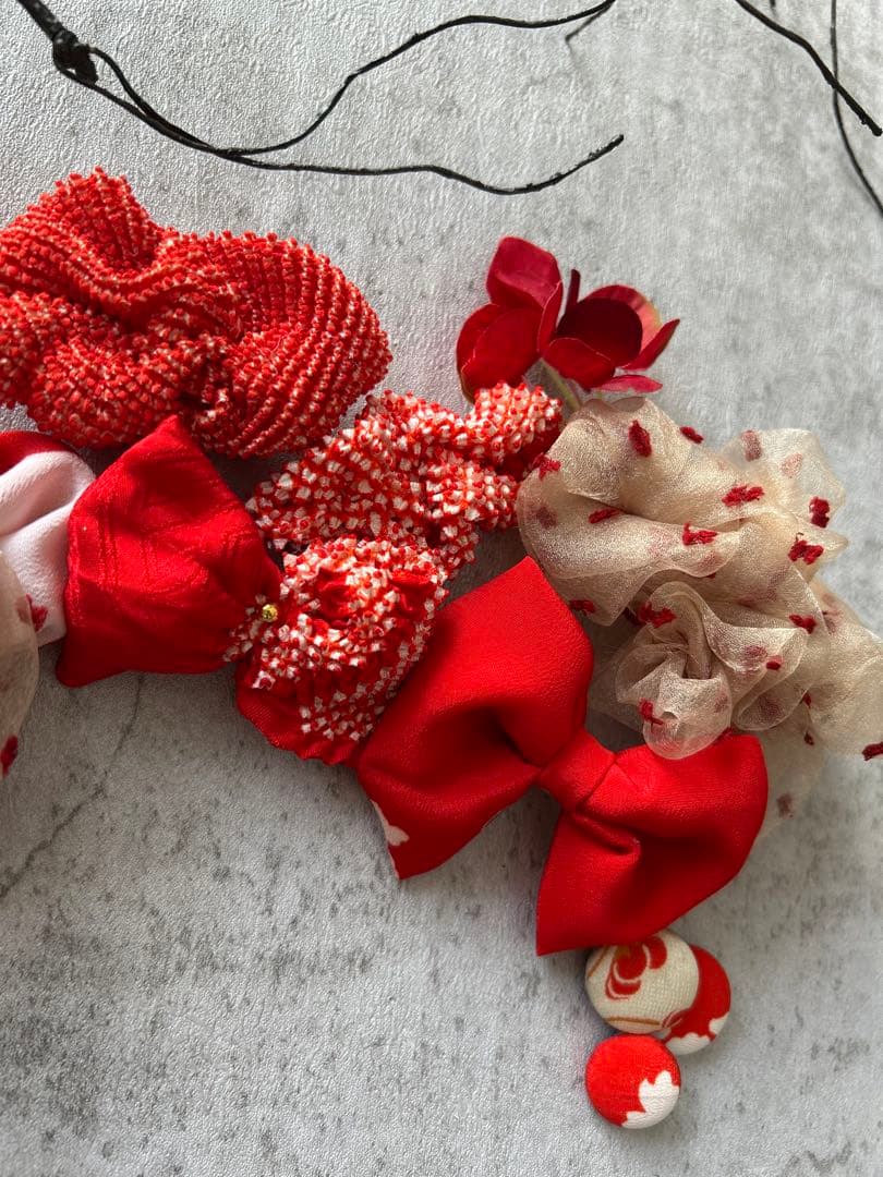 Q*n様 七五三　七五三髪飾り　ヘッドドレス　着物髪飾り　リメイク髪飾り　033