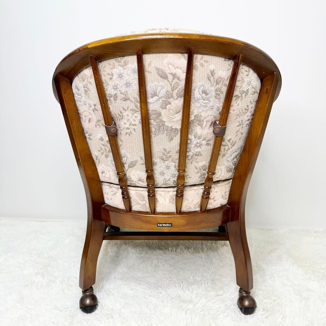 ① karimoku コロニアル キャスター付き ダイニングチェア カントリー調