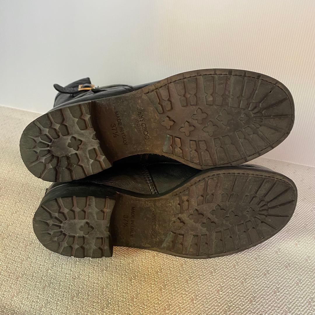 JIMMY CHOO イタリア製 ロゴプレート付 エンジニアブーツ37 1/2