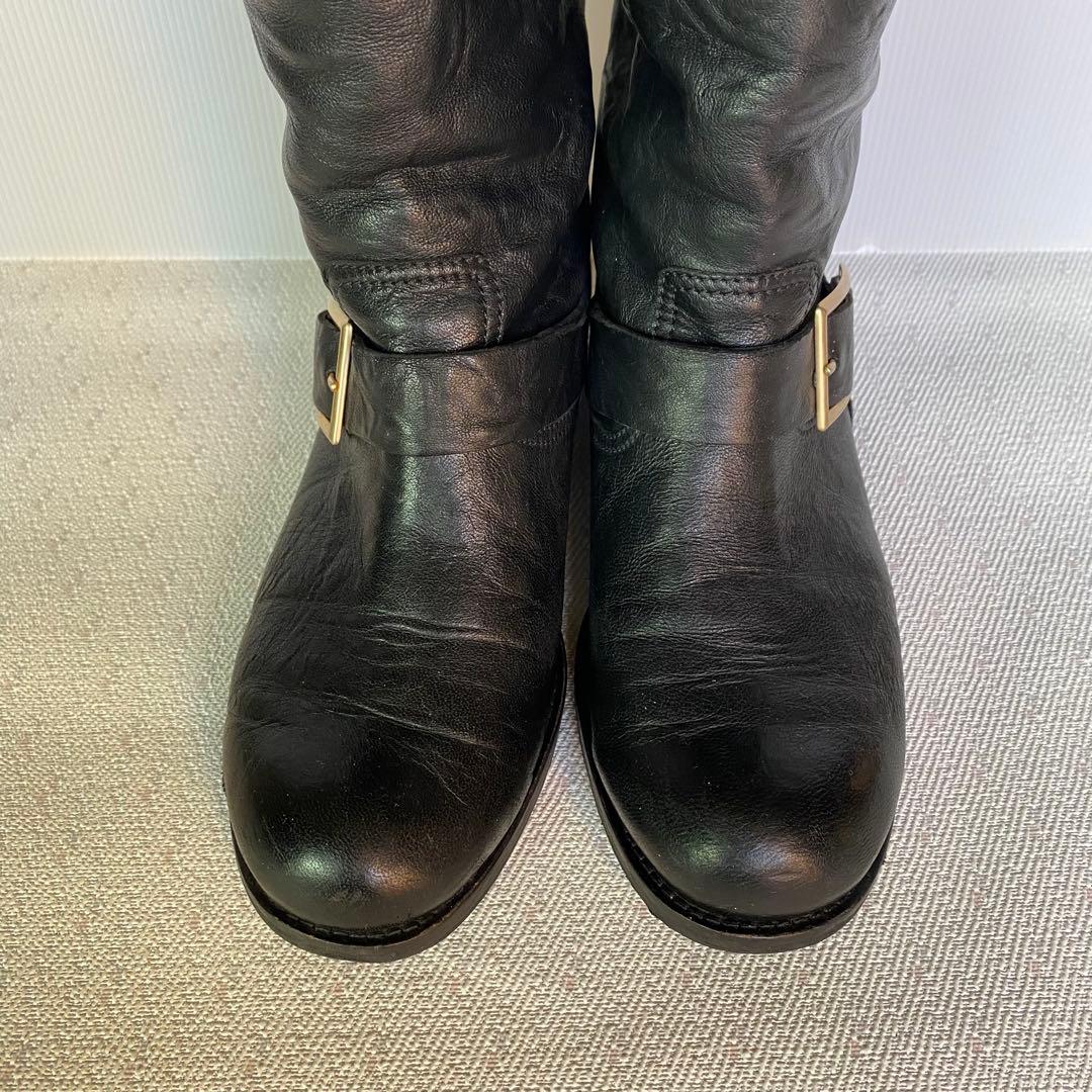 JIMMY CHOO イタリア製 ロゴプレート付 エンジニアブーツ37 1/2