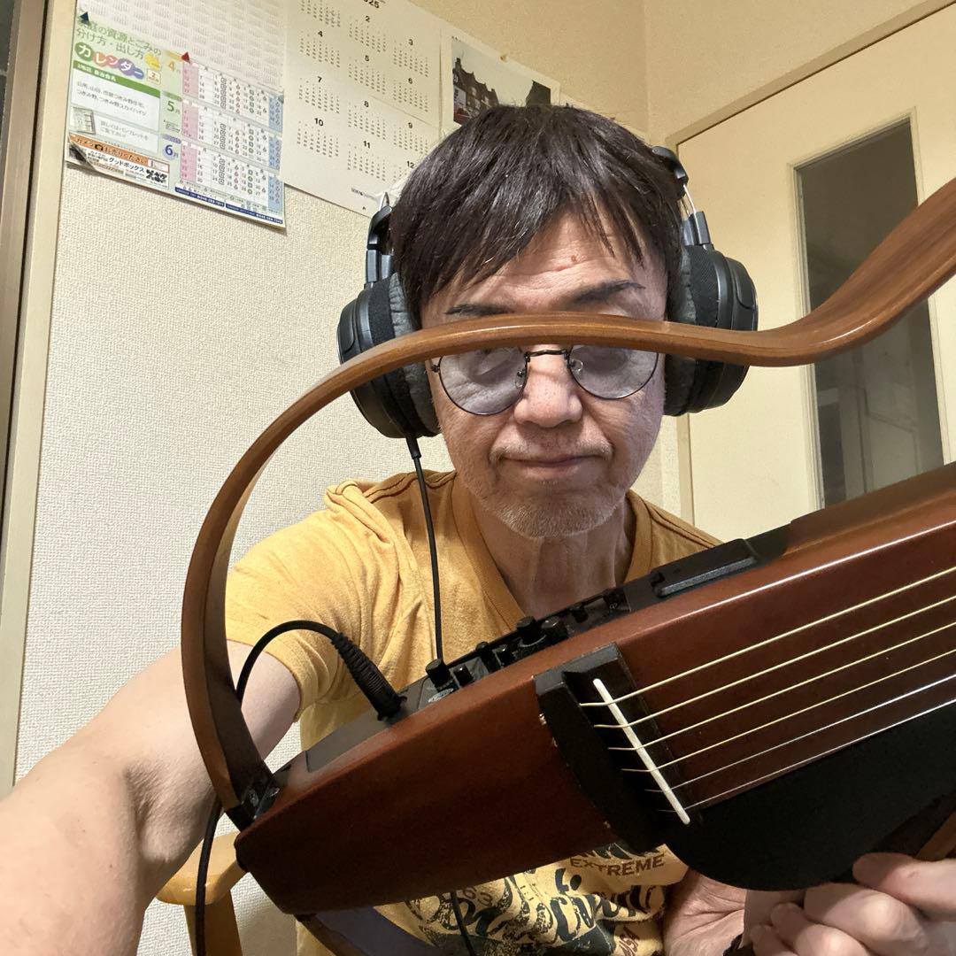 ヤマハ サイレントギター 極上品 単三電池でOK 付属品完備 SLG200S！