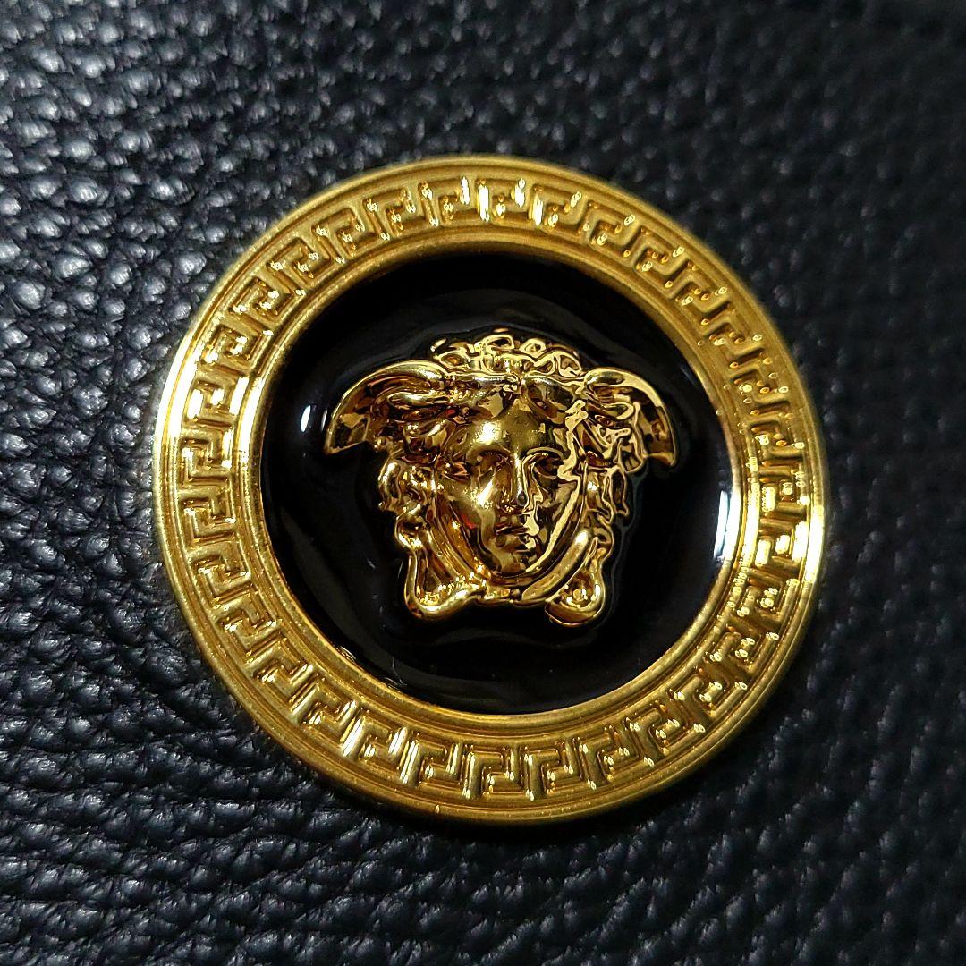 未使用級 ヴェルサーチ　ショルダーバッグ メデューサ グレカ レザー 2WAY