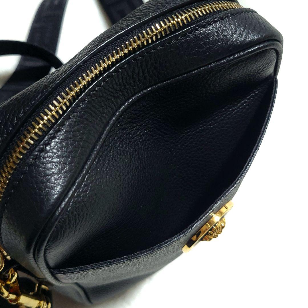 未使用級 ヴェルサーチ　ショルダーバッグ メデューサ グレカ レザー 2WAY