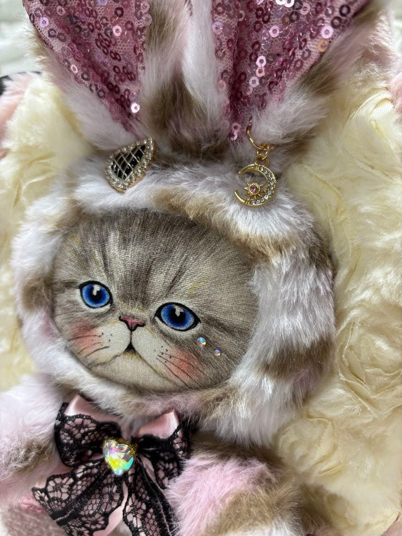 そ*2様 コヤンイサムチョン　ファーフリルバッグ　ピンク　ルミちゃん　ヒョウ柄う