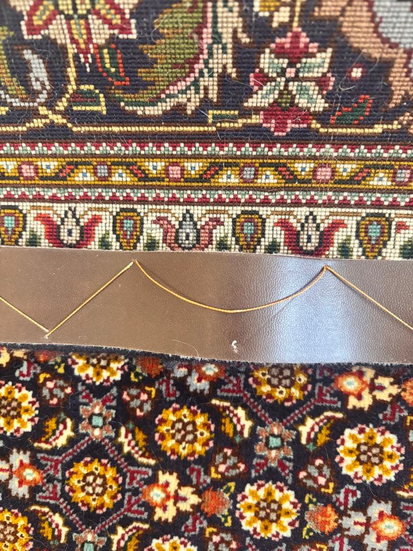 専用！ペルシャ絨毯　タブリーズ　ウールとシルク　ラグ マヒ柄