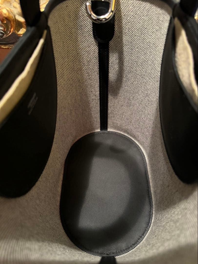HERMES インザループ 18 黒 ブラック キャンバス