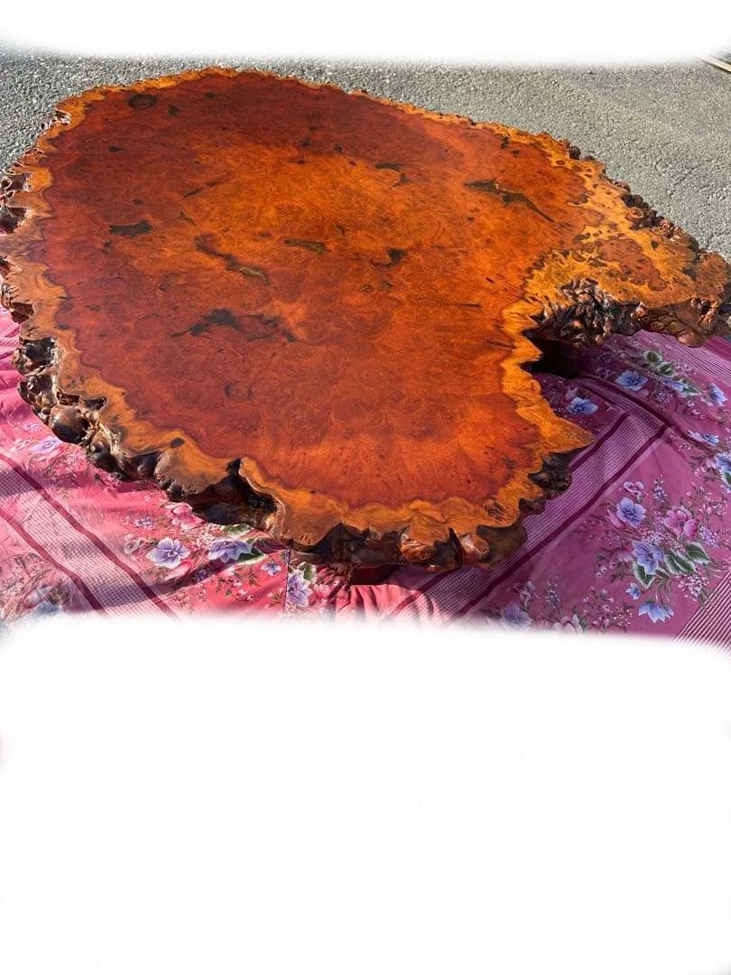 【希少】花梨瘤 一枚板 座卓 高級テーブル 大型