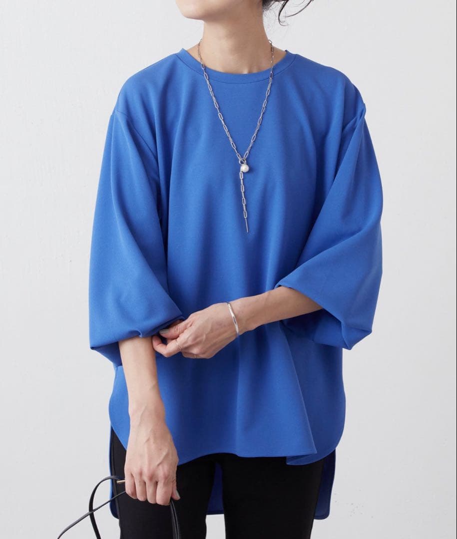 【美品】BEARDSLEY Tブラウス　ブルー　サイズ0