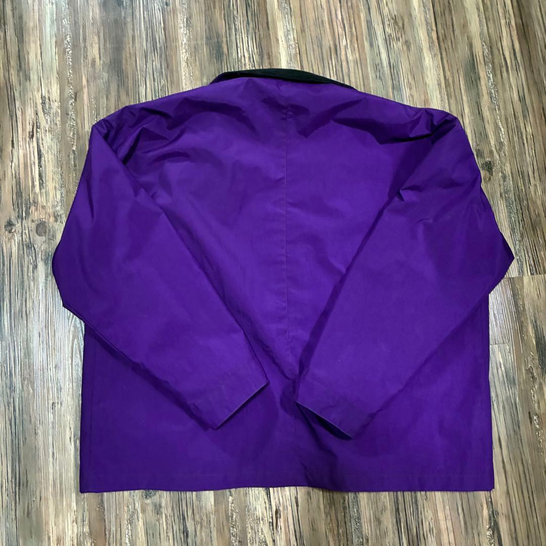 紫 コーデュロイ襟 ナイロンジャケット