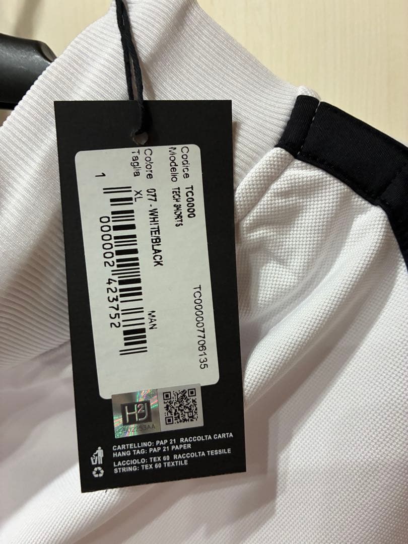 ホワイト/ブラック スカルロゴ ハーフパンツ XL