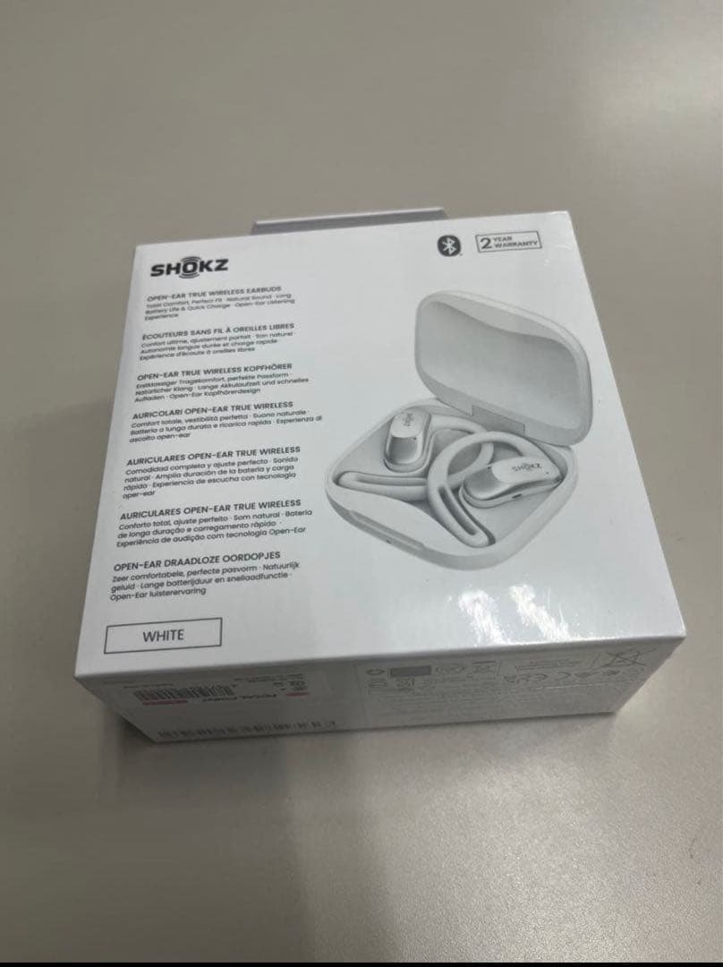 SHOKZ OPENFIT AIR ワイヤレスイヤホン ホワイト