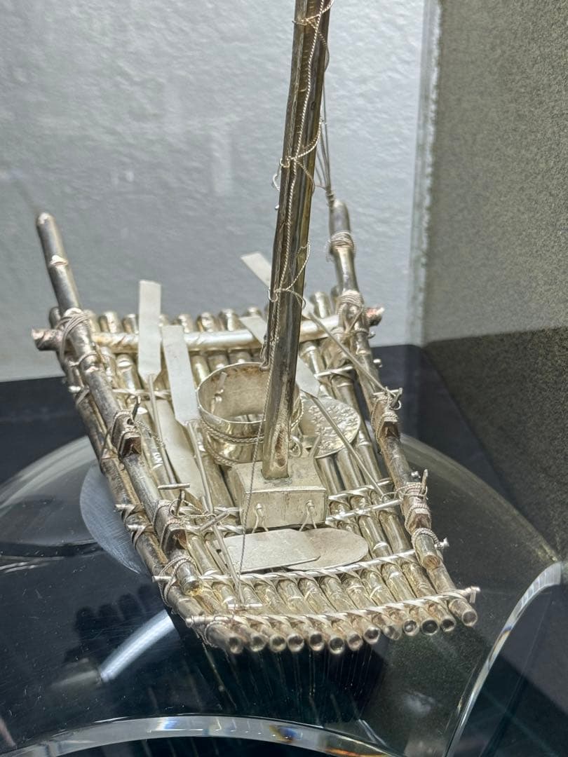 銀製 ヨット 置物 帆船モチーフ ケース付き