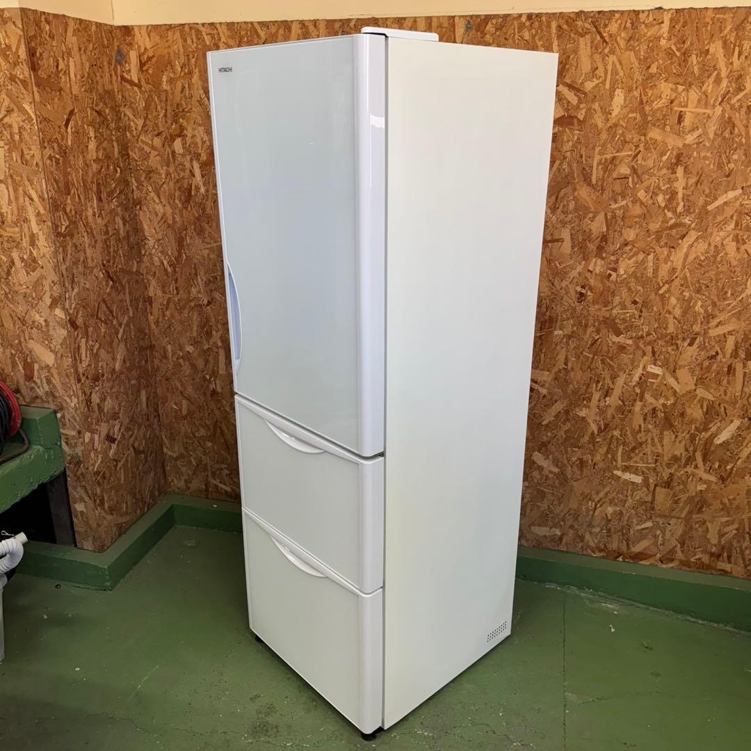 318 関東配送　大型冷蔵庫　右開き　300L〜400L 自動製氷機付　極美品