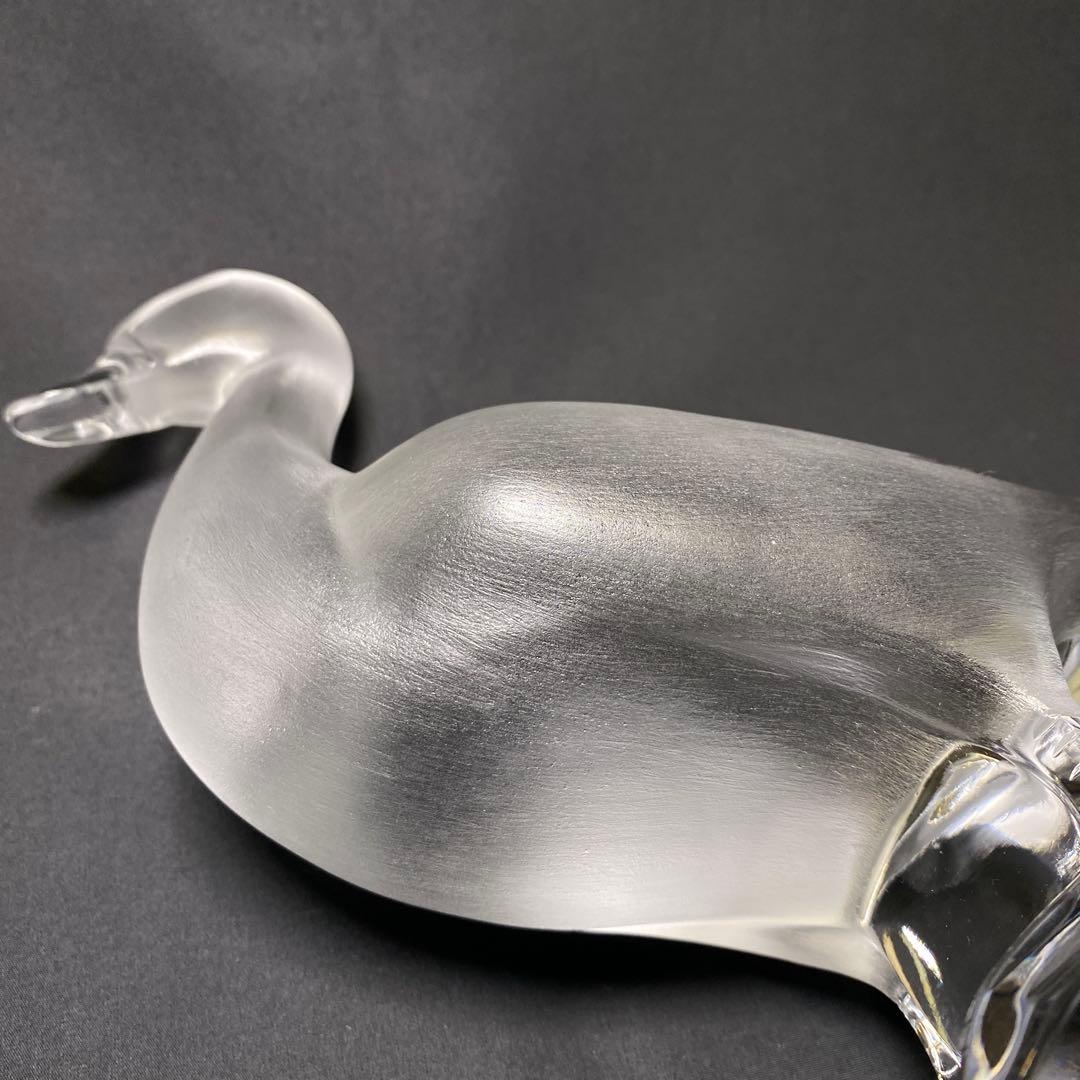 フランス　ラリック　クリスタル　ラージダック　アヒル　置物　オブジェ　美品
