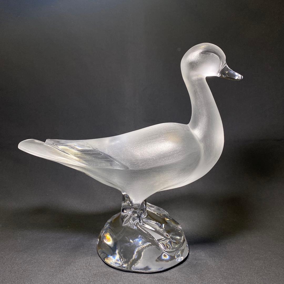 フランス　ラリック　クリスタル　ラージダック　アヒル　置物　オブジェ　美品