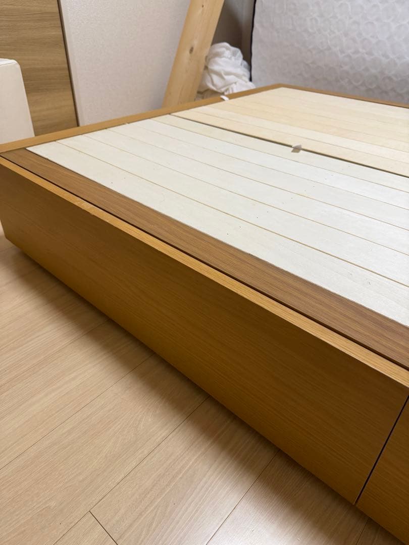 無印良品 セミダブル ベッドフレーム 引き出し付き