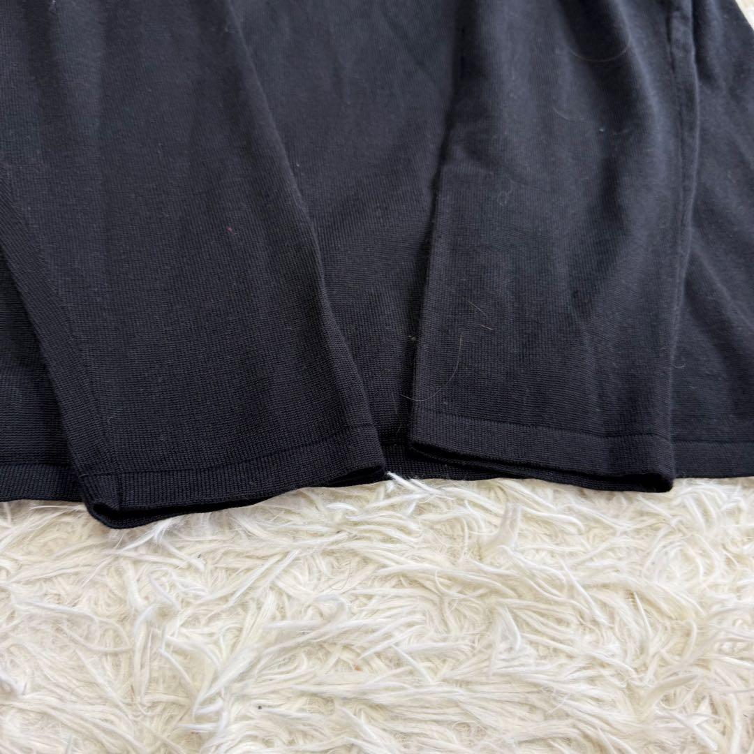 【デサントゴルフ】美品 ハーフジップ ニット ブラック XXLサイズ メンズ