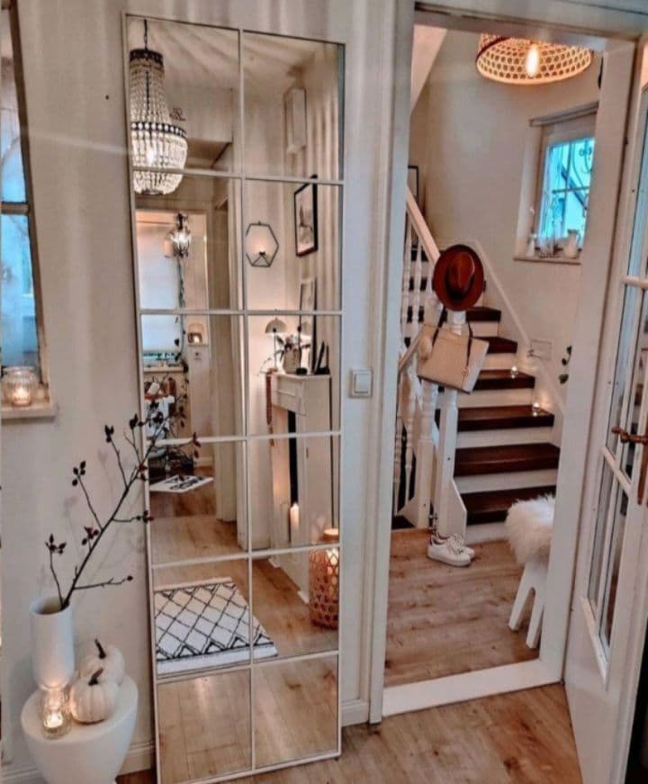 壁掛け鏡 グリッドデザイン ブラック・ホワイト　9枚